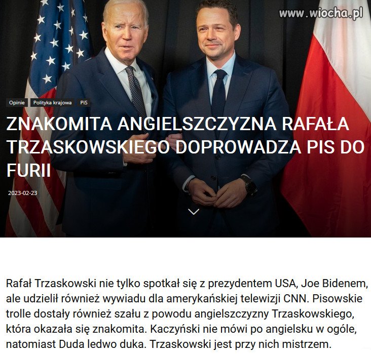 Tak powinien mówić prezydent europejskiego kraju.