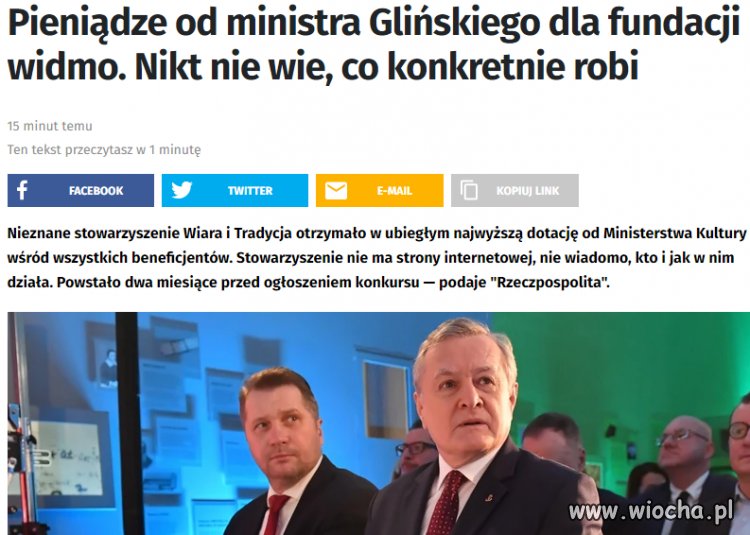 Gliński też rozdaje