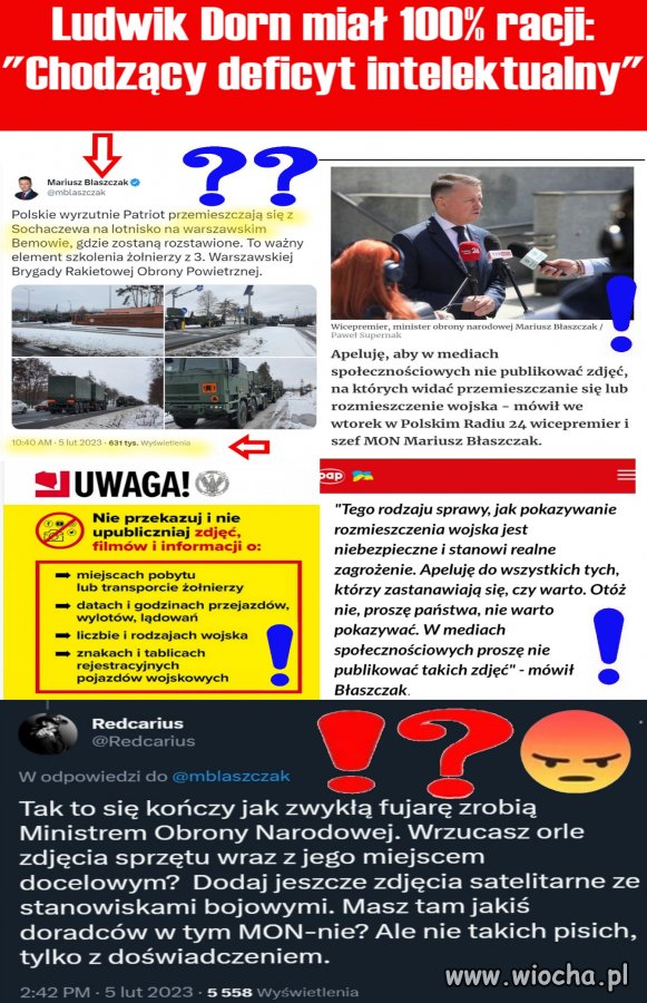 L. Dorn miał 100% racji nazywając go ‘’Chodzącym deficytem intelektualnym’’!