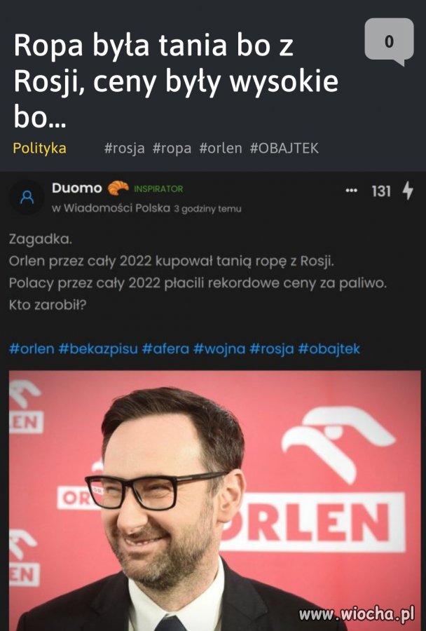 Cały rok Obajtek dymał Polaków 