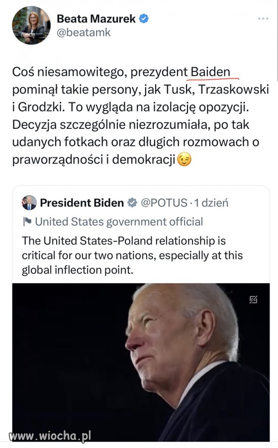 Może i źle, ale najważniejsze imię wie jak napisać