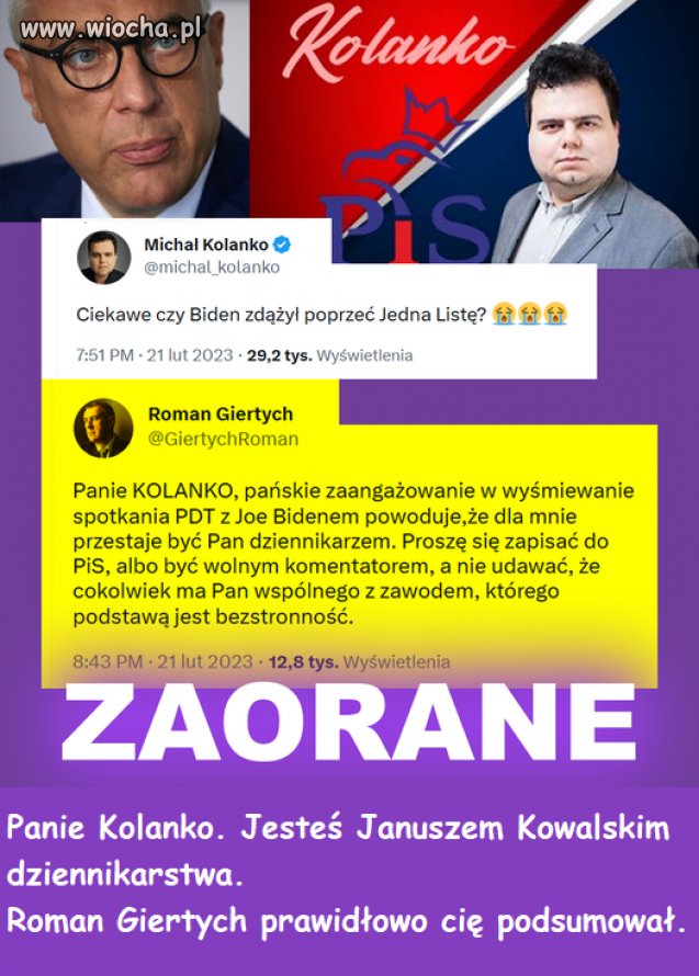 Michał Kolanko - dziennikarska kurva