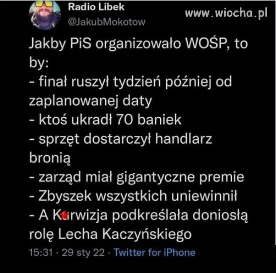 "wośp" według PiS...