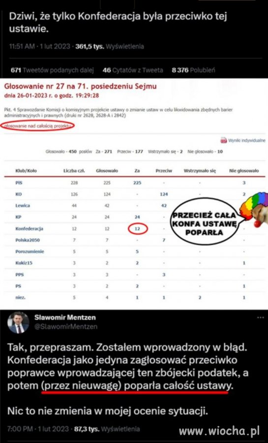 Dla zwolenników konfederacji