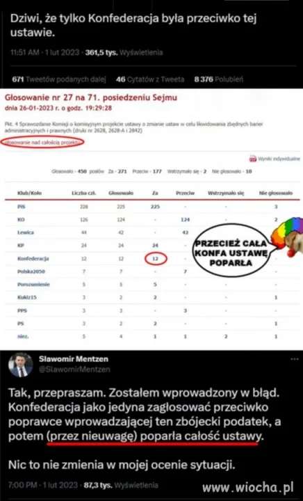 Dla zwolenników konfederacji
