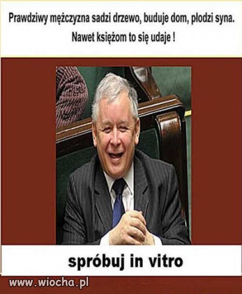 Kaczyński może in vitro dasz radę 