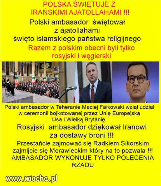 Nic dziwnego, od 8 lat, Polska jest nazywana "Iranem" Europy!