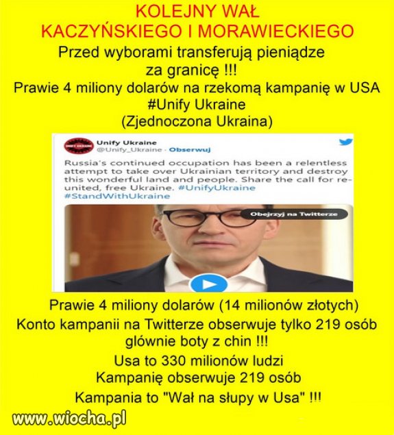PiS wysyła pieniądze za granice...