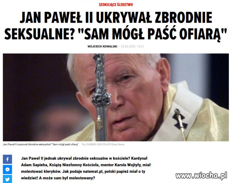 Jan Paweł II znał problem pedofilii wśród duchownych...