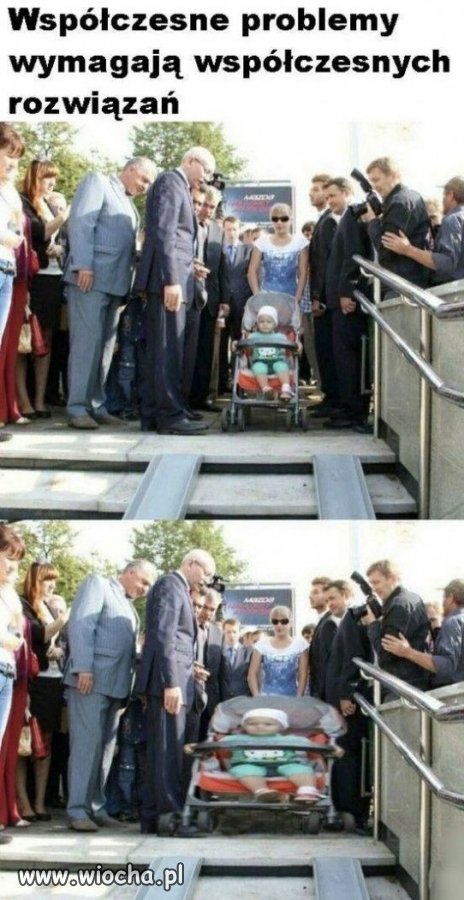 Podjazd dla inwalidów zrobili.
