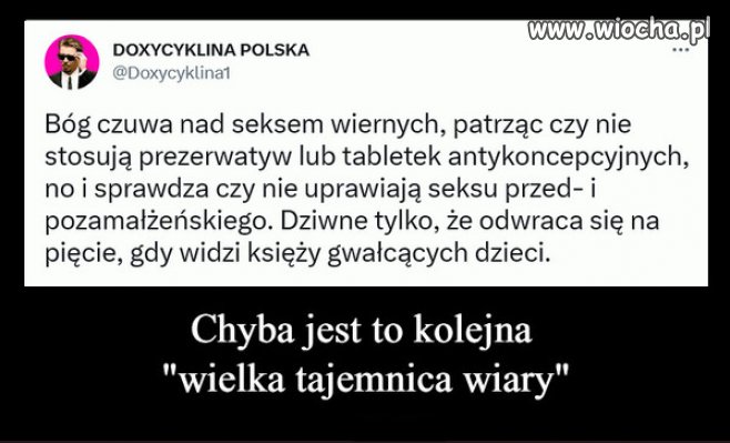 Może klechy mają jakiegoś innego, własnego boga?