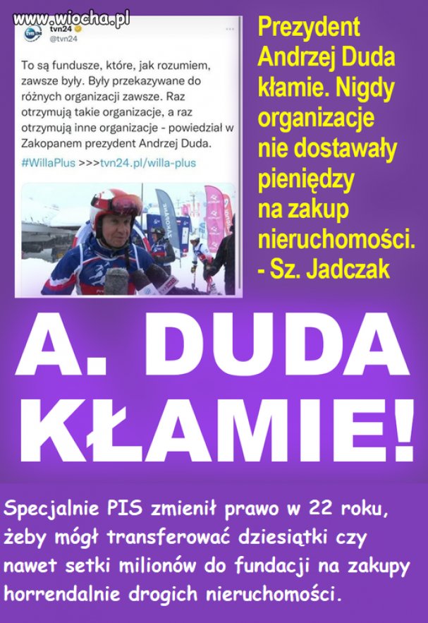 Duduś kłamie