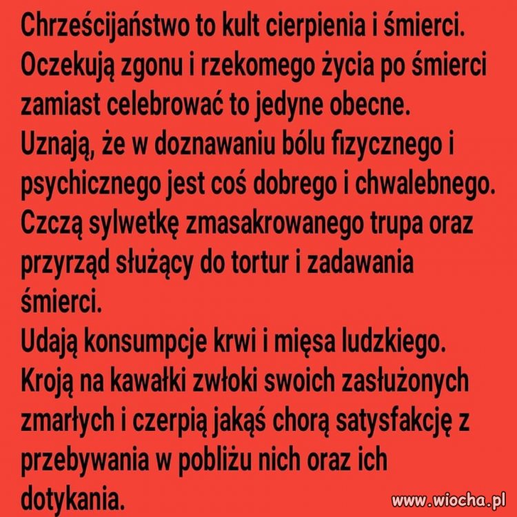 Sama prawda, ale ciemnota i fanatycy religijni tego nie zrozumieją...