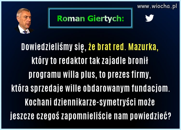 Sasin w trakcie wywiadu już go ustawił 