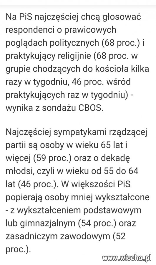Prawda o wyborcach PiS 