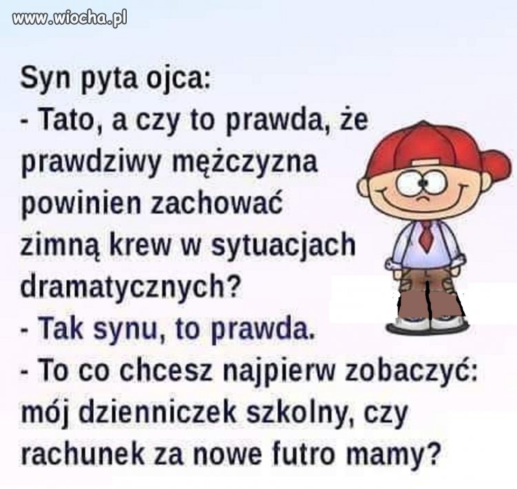Synek mu się udał