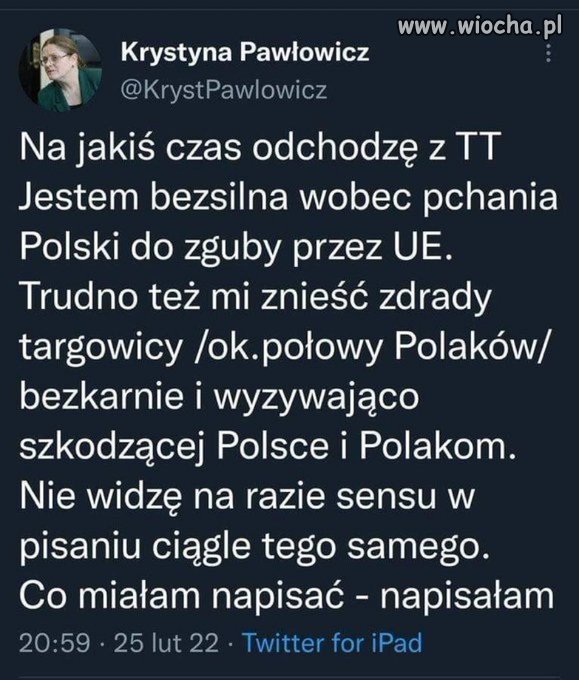 Krycha zawiesza działalność
