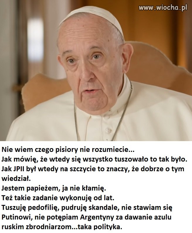 Jasne słowa Franciszka...ale TVPIS wie lepiej