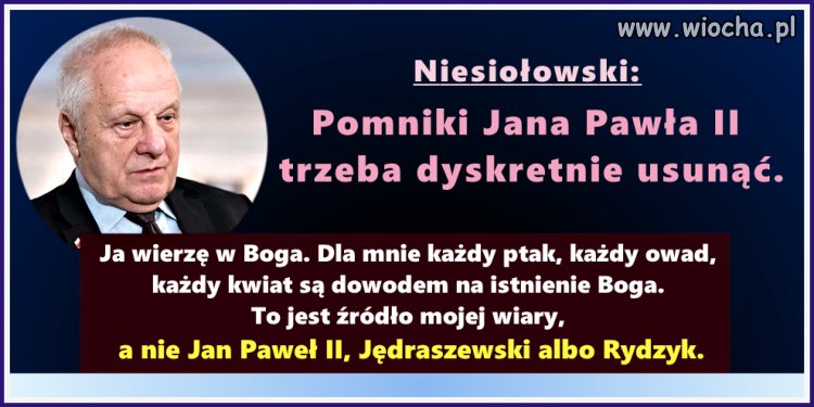 Papież nie ma żadnych obrońców, ma tylko klakierów.