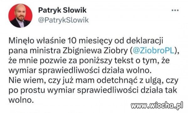 Pytanie do Zera ministra niesprawiedliwości.