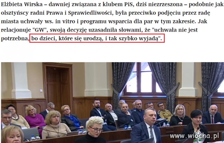 Nie chce finansować invitro