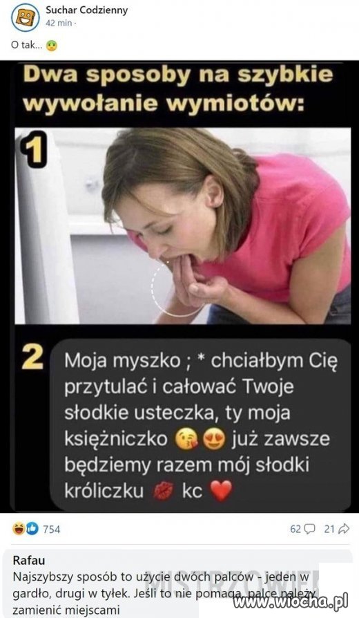 Prosty i łatwy sposób na wywołanie wymiotów.
