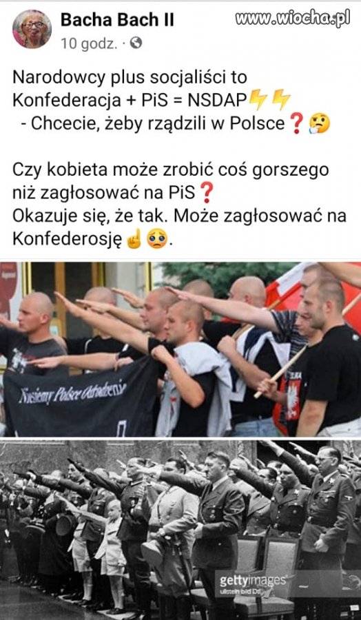 Dziadkowie jeśli żyją, pewnie pękają z dumy patrząc na tę faszystowską trzodę.