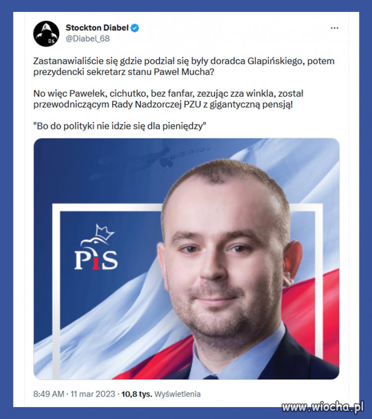 Do polityki nie idzie się dla pieniędzy???