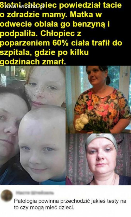 Nie dosyć że dziw*a to wyrodna matka..