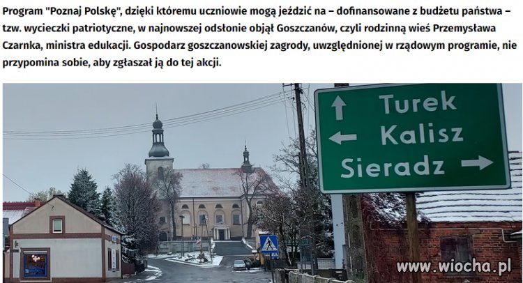 Wycieczki patriotyczne do wioski czarnka