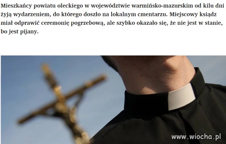 Następny pijany chce pogrzeb odprawiać