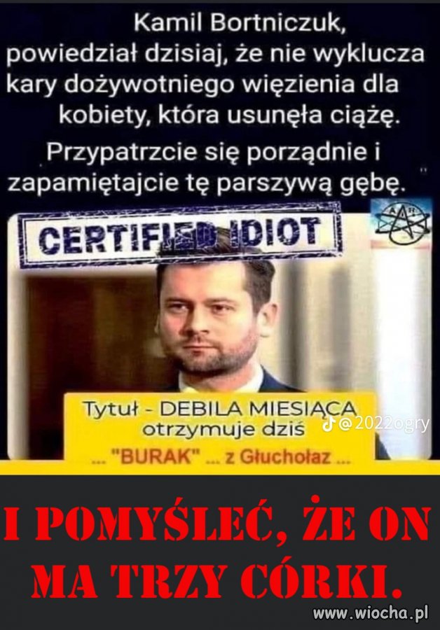 To nie debil, tylko bardzo niebezpieczny fundamentalista.