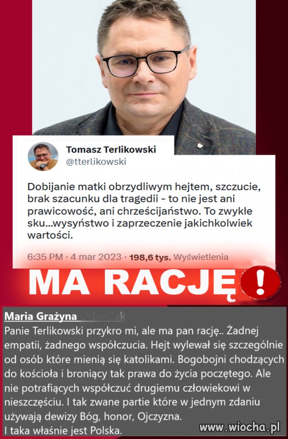 Mimo różnic nas dzielących wyrażam swoje 