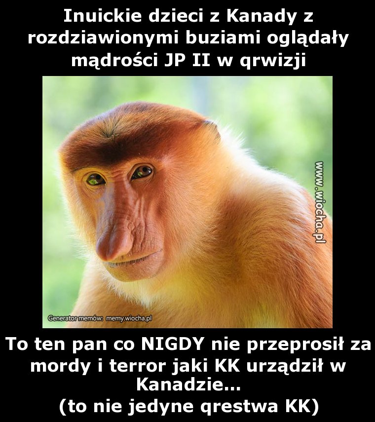 Inuickie dzieci z Kanady z rozdziawionymi buziami