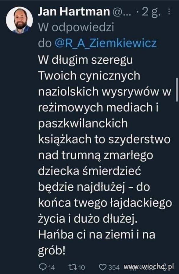Hartman do Ziemkiewicza