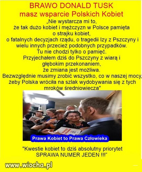 Kaczyński zapomniał że kobiety, to połowa elektoratu...