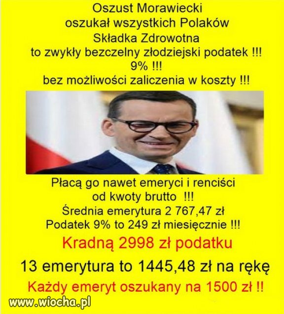 Oszuści PiSu, głośno dają emerytom...