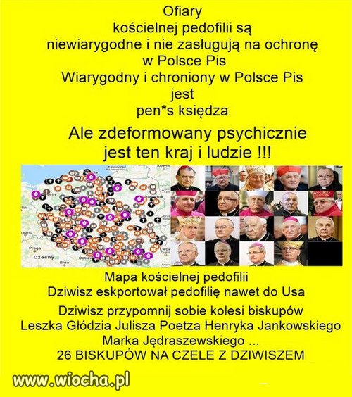 Pedofilia i degeneracja moralna, to bardziej reguła niż wyjątek!