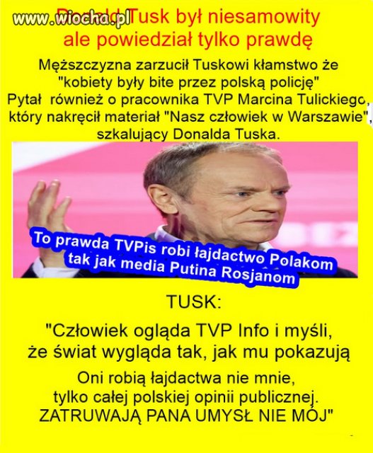 Kaczynski realizuje polityke Putina, stalinowska propaganda!