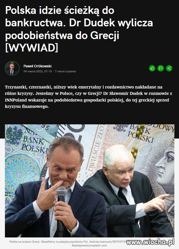 Wpadliśmy w pułapkę populizmu i to już poziom alarmowy