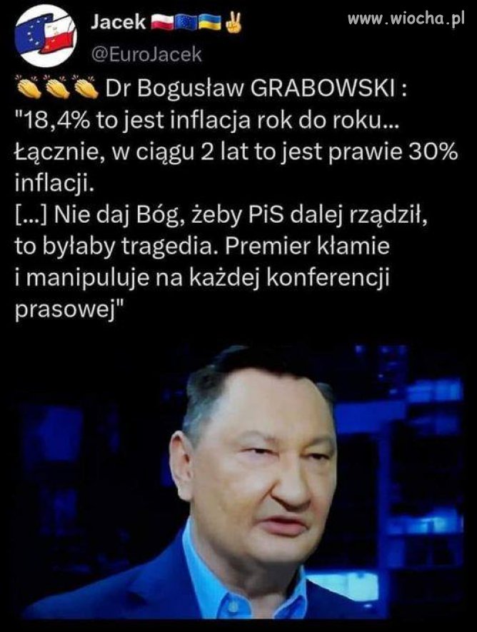 Przypomnę, że nie należy do żadnej partii i całą prawdę mówi wprost, bez owijania w bawełnę