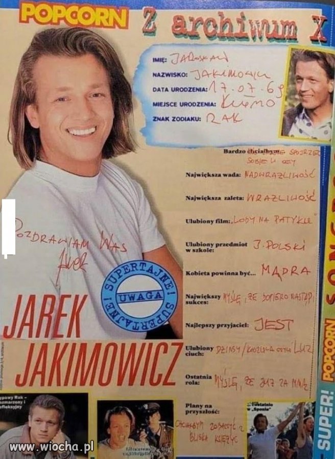 Skromny młody Jakimowicz i jego zalety