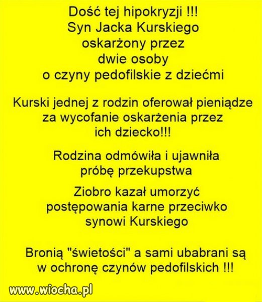 Sojusz PiSu z sekta kościoła, wspólnie broni pedofili!