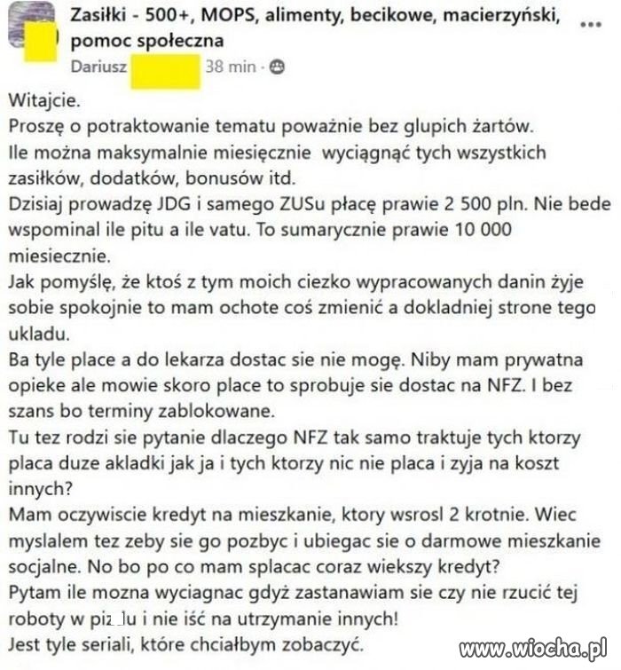 Człowiek, który już się poddaje