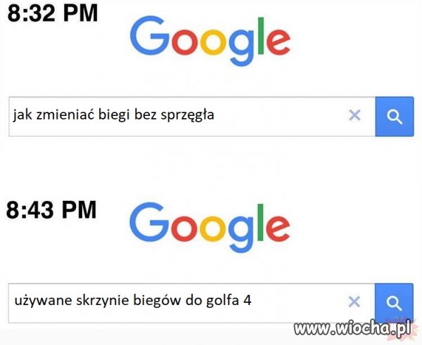Typowy kierowca golfa.