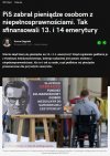 Kupowanie poparcia PiSu, kosztem najsłabszych!