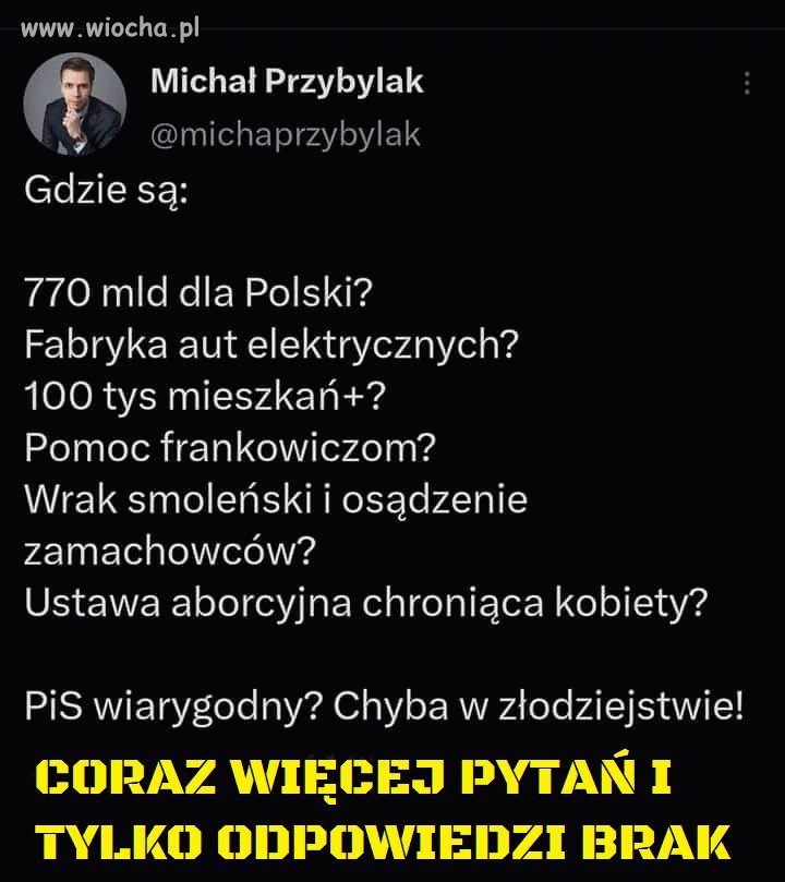 Kilka pytań do pisowskiego rządu