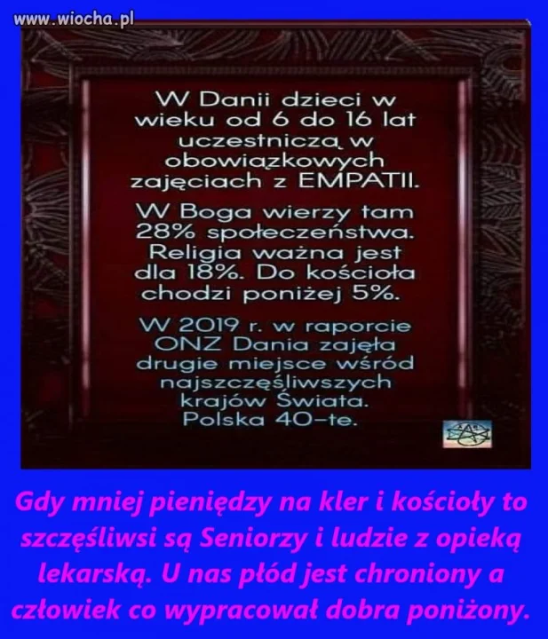 Religia dla ludzi wierzących jest ważne ale rozumu nie zastąpi