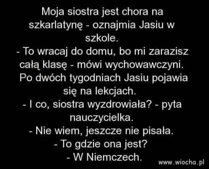 Jeżeli napisze to zapytam