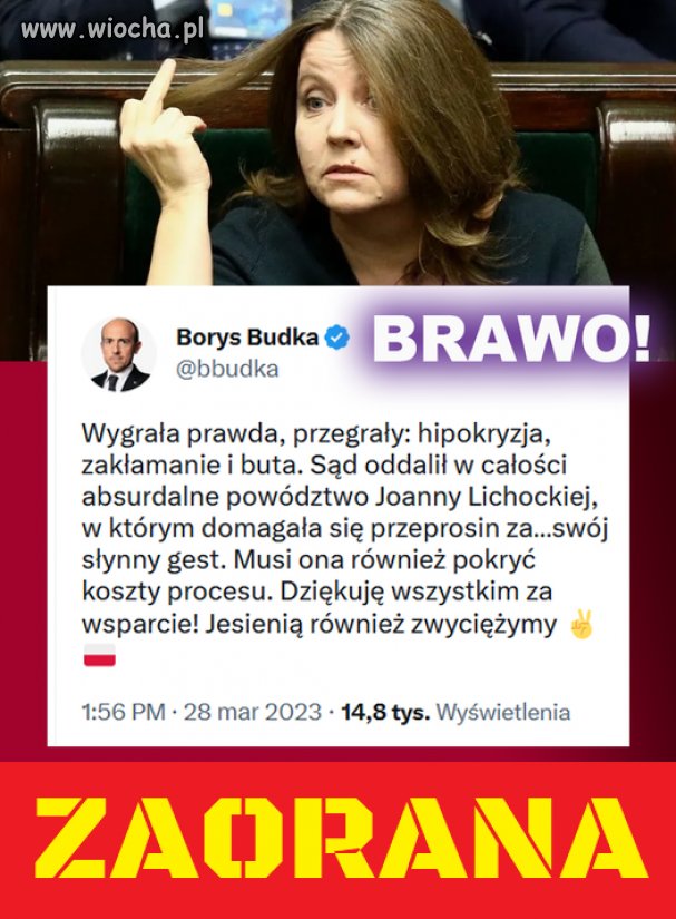 Lichocka się zesrała
